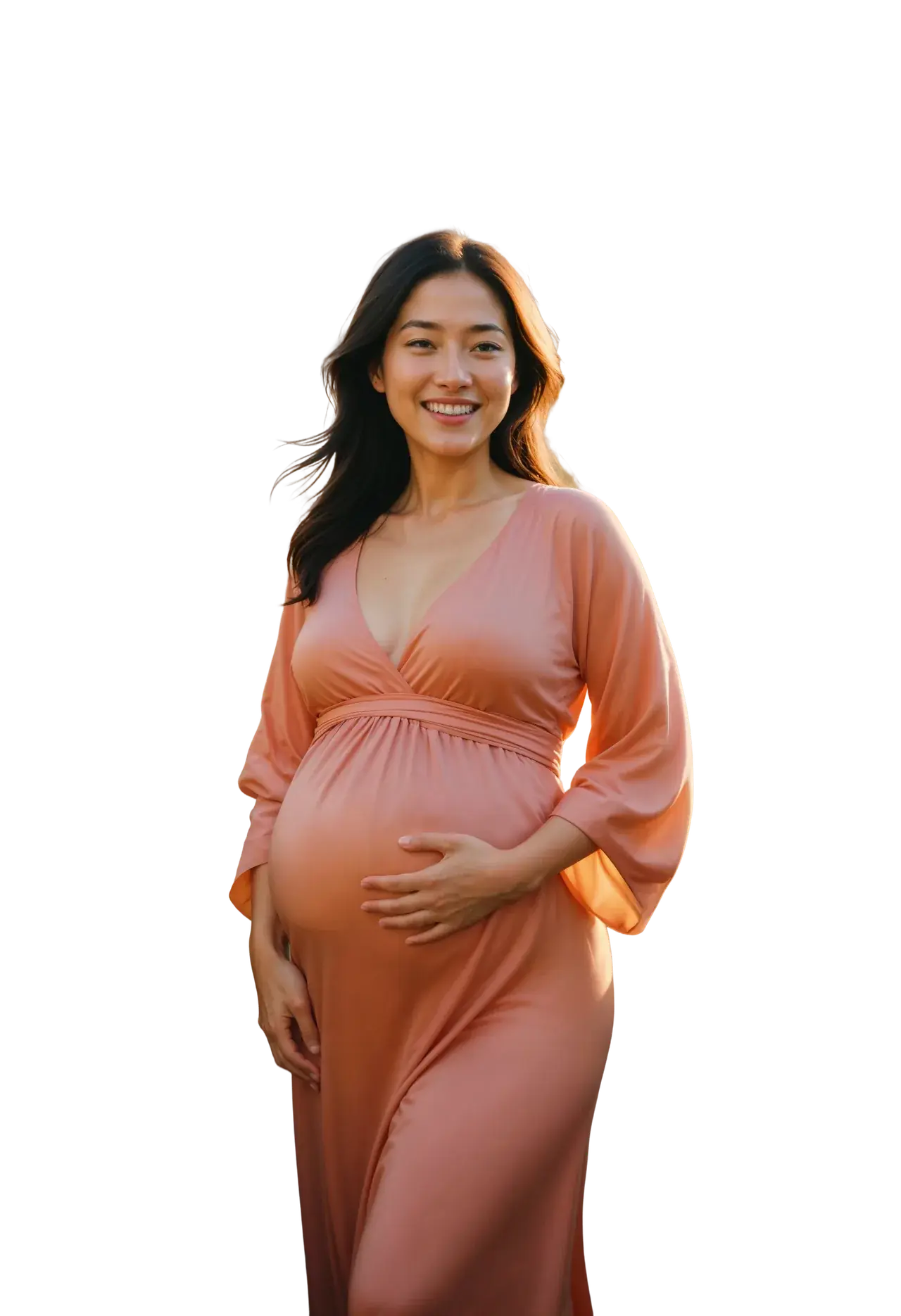 Pregnant woman tracking contractions